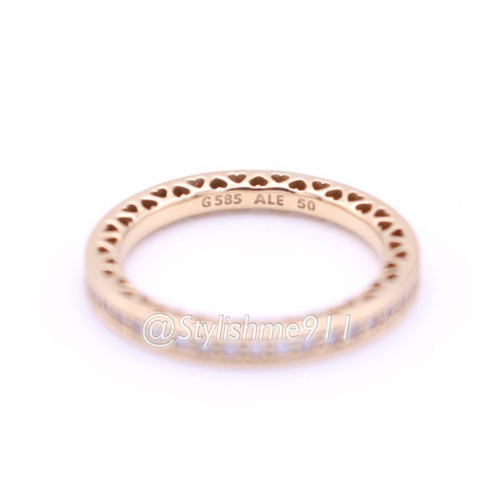 Authentic Pandora 14K Gold Radiant Hearts of Pandora Ring - Picture 4 of 14